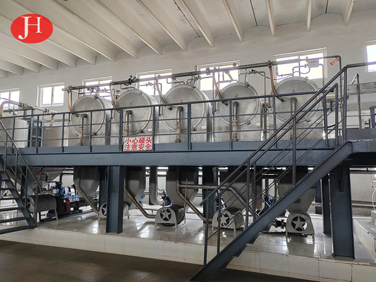 Máquina de processamento contínuo de amido de batata doce com controlo PLC e material de aço inoxidável